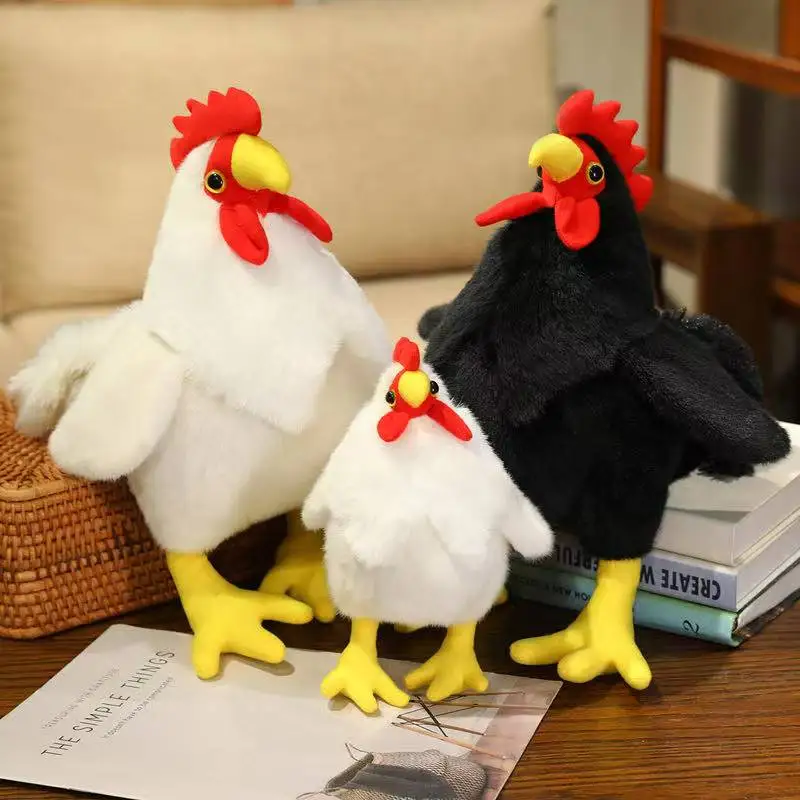 Soft Cute Funny Rooster Cushion Pillow Good Quality Non Slip Bottom Machine Washable Bed Sofa Office Living Room Home Decor Gift