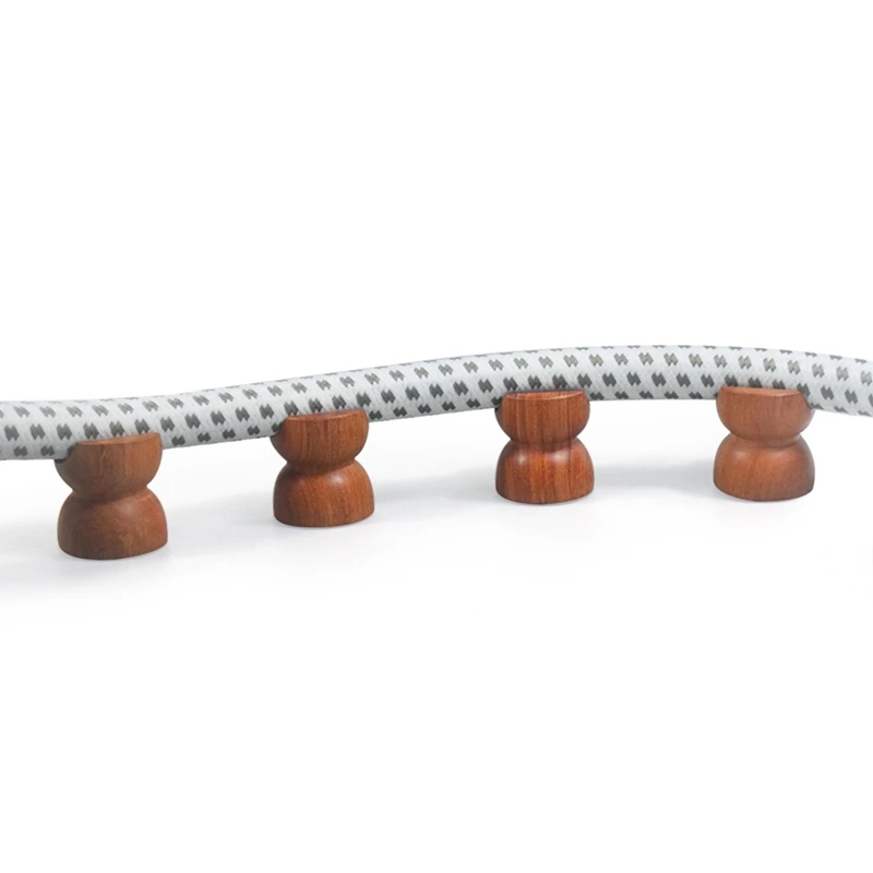 8Pcs Hifi Audio Wood Audio Insulation Wire Bracket Line Support Speaker Cable Stand Holder Cable Absorber Foot Pad
