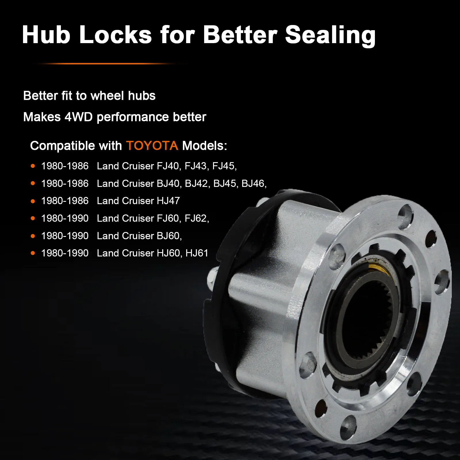 Wheel Locking Hub Free Manual Lock For Land Cruiser FJ40 FJ45 FJ60 FJ62 BJ40 BJ42 BJ60 43530-69045