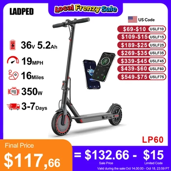 LP60 Electric Scooter 350W 19mph APP Smart Control Scooter 8.5inch tire Folding Electric Scooter 16miles Max Range for Adult 1