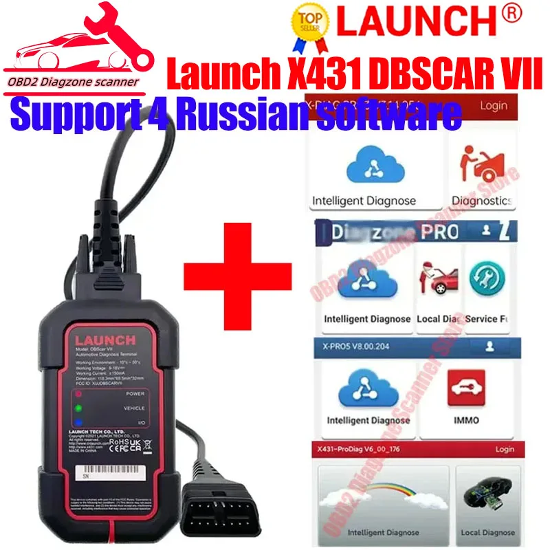 

DBScar7 DBSCAR 7 X431 DBScar VII&Diag-Zone Software Bluetooth Connector THINKDIAG2 Code Scanner Support Doip & CAN FD Protocol