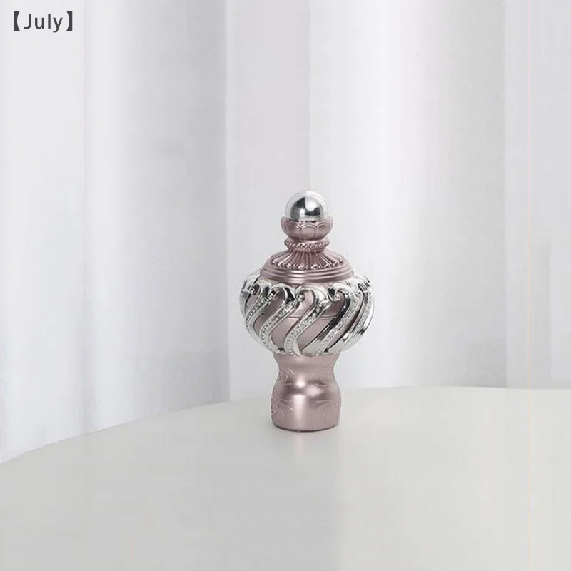2pcs European Roman Rod Decorative Heads Sealing Plug Curtain Rod Accessories Spiral Curtain Protective Case
