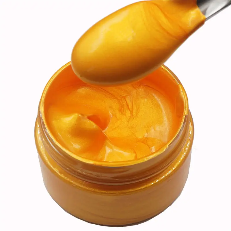 100ml Waterproof Metallic Color Pigment Gold Acrylic Paint Gypsum Toys Statuary Coloring DIY