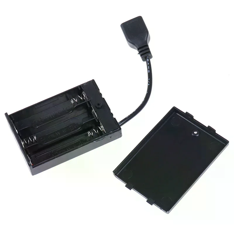 DC4.5V 휴대용 미니 AA 배터리 홀더 보관함 케이스 USB 전원 공급 배터리 박스 5050 3528 2835 LED 스트립 라이트용