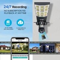 Caméra solaire 4G HD 15MP avec éclairage LED extérieur, étanche, détection de mouvement, vision nocturne, surveillance de sécurité pour jardin et cour 6