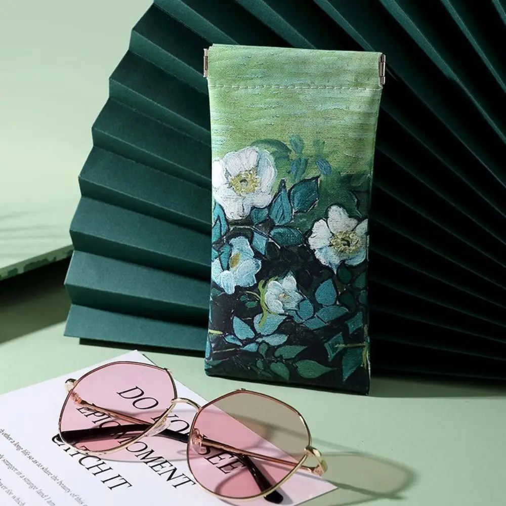 

Floral Print Glasses Bag Automatic Closing Storage Bag Portable Glasses Protective Cover Unisex|Anti Pressure|Waterproof