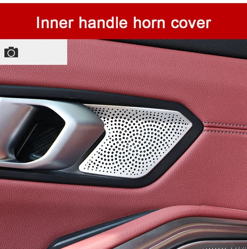 For BMW 3 Series G20 G21 G81 2020 2021 2022 2023,Front Rear Door A-pillar Horn Covers, Inner Handle Speaker Instrument Audio Lid