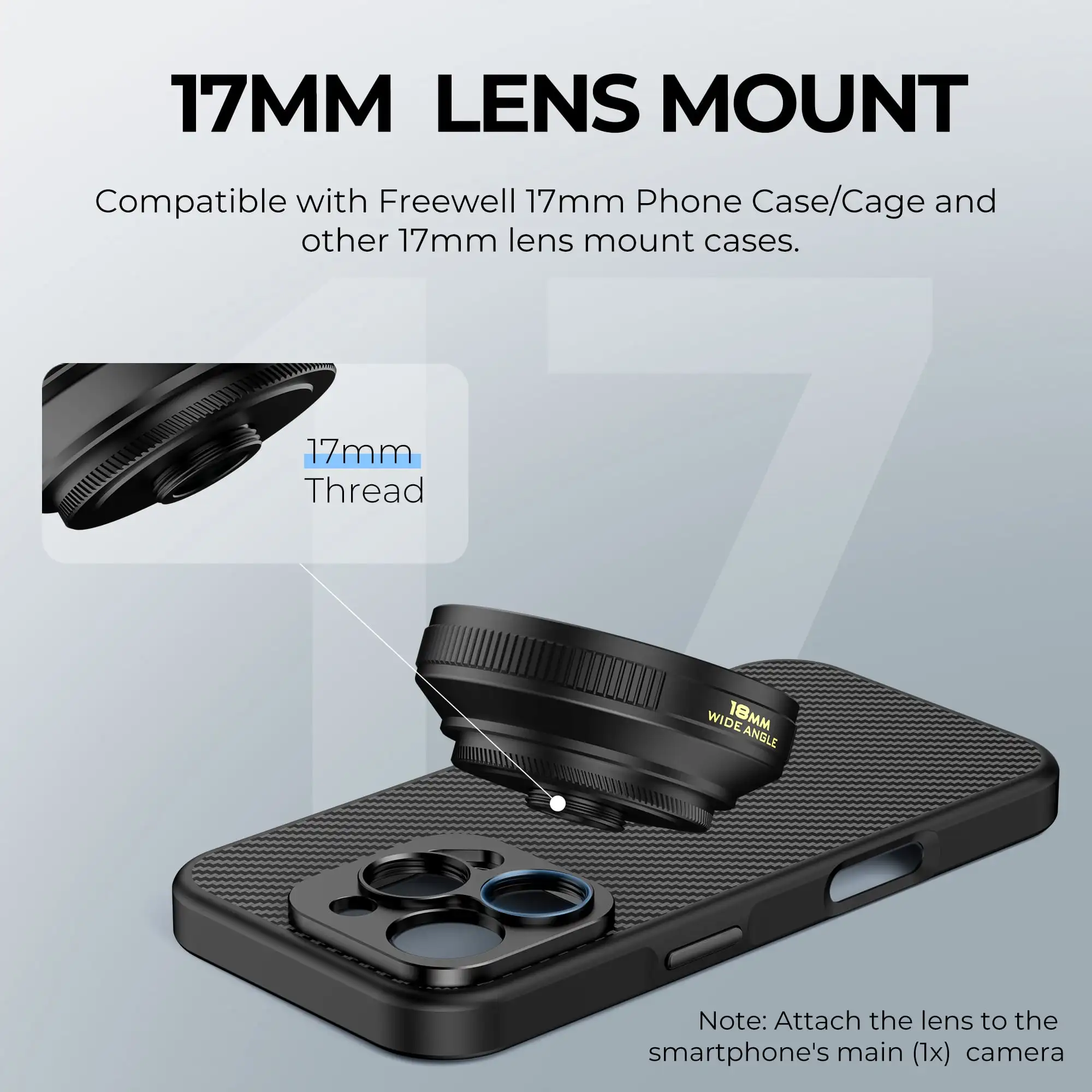 Pro Filmmaker Lens Kit 6-Pack Compatible 17MM Thread Mount Phone Case & Cage Sma