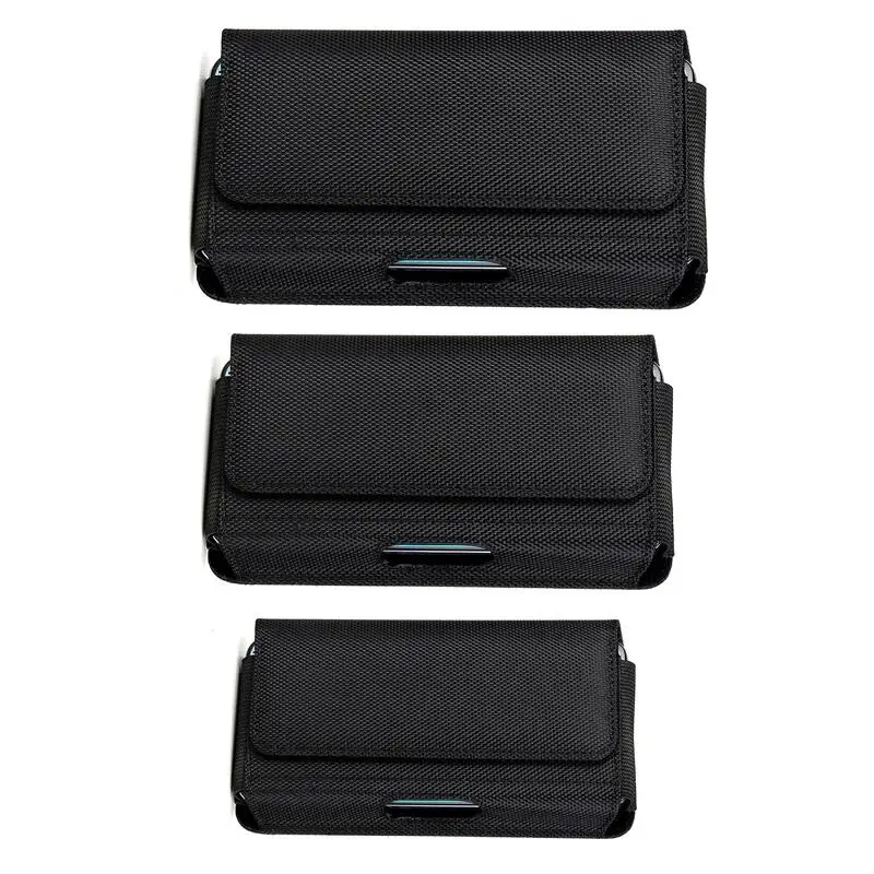 Versatile Nylon Phone Pouch with Belt Clip - Multifunctional Waist Bag Holster