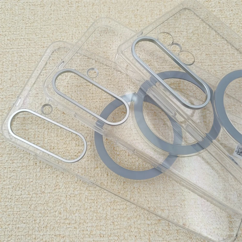 Premium Magnetic Clear Case with Wireless Charging & Shockproof Protection