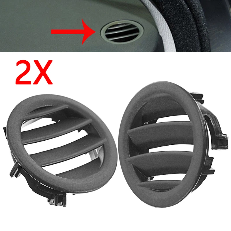 2pcs Car Air Conditioner Vents Black Left Right Air Conditioning Vents
