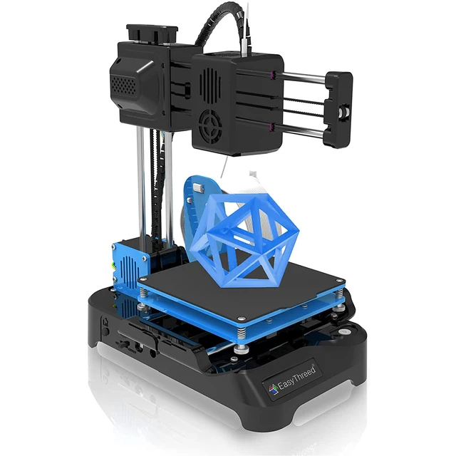 EasyThreed Mini 3D Printer Beginners Entry Level Low Noise Use PLA TPU 1.75mm Filament Printing Size 100x100x100mm 4