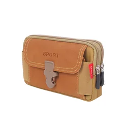 Men's Tactical Belt Pouch Phone Holster - Compact Waist Bag & Card Holder (Coffee Style 2)