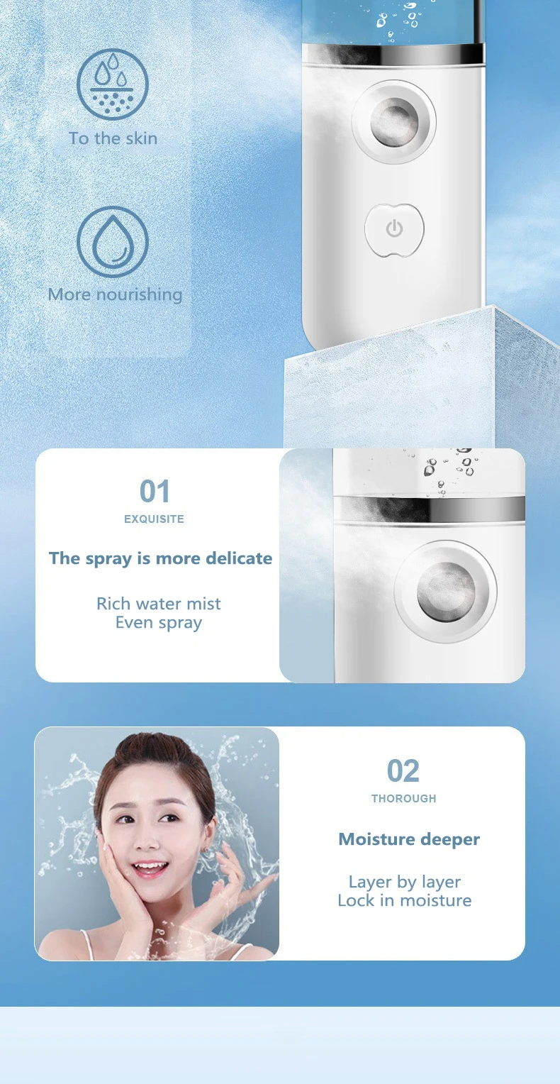 Compact Face Steamer Game-Changer Design Compatto E Portatile Migliora La Crescita Delle Ciglia Elegante Spruzzatore Portatile Per Ciglia Cura Delle C