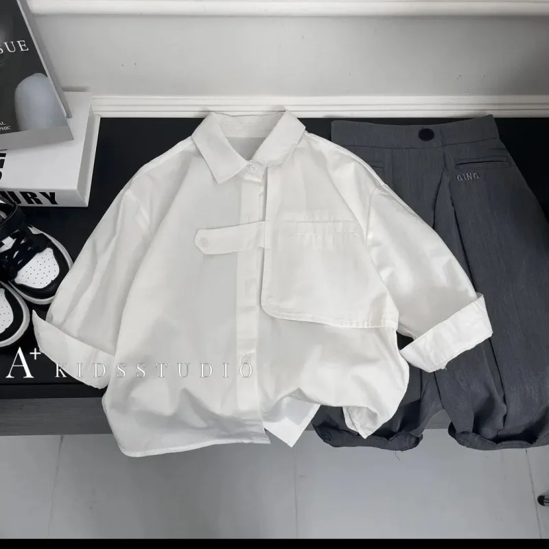 Boys Baby's Kids Blouse Coat Jacket Outwear Cotton Classic Spring Autumn High Quality Teenagers Overcoat Children's Clothin