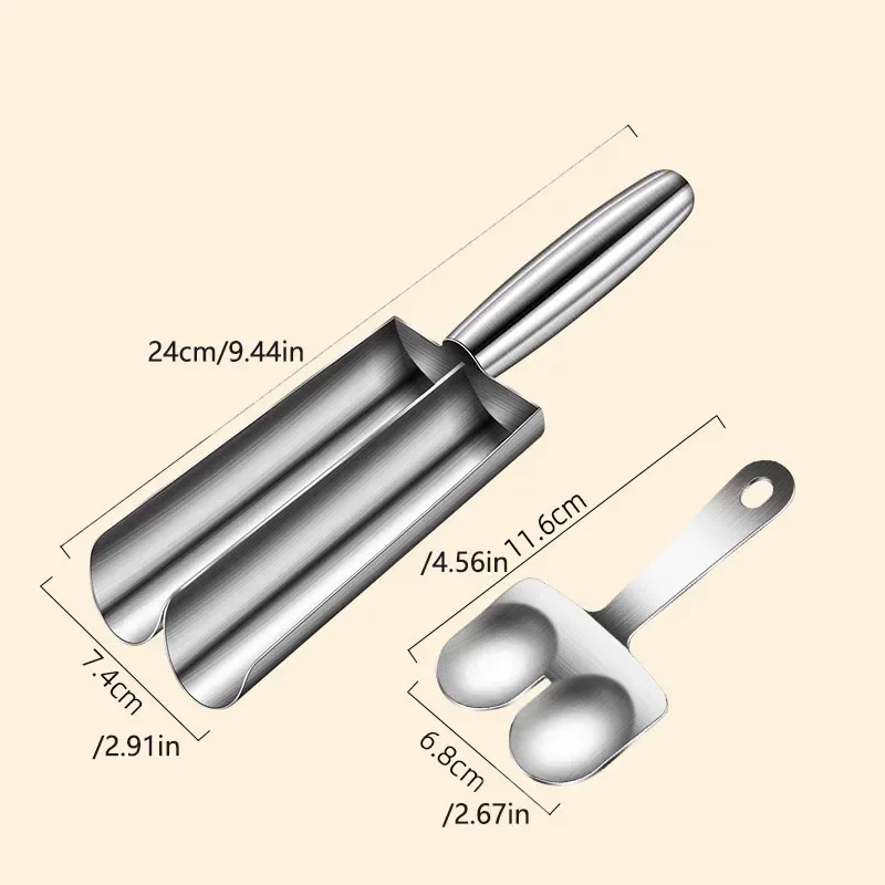 Meatball Maker 1PC 1/2/3/4Slot 304 Stainless Steel Home To Do Fish Ball Shrimp Sliding Mold Rice Ball Meat Dish Scoop kitchen utensils meatball maker