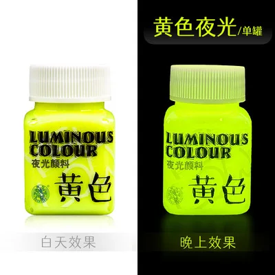 Vibrant Glow-in-the-Dark Acrylic Paint - 58ML Waterproof