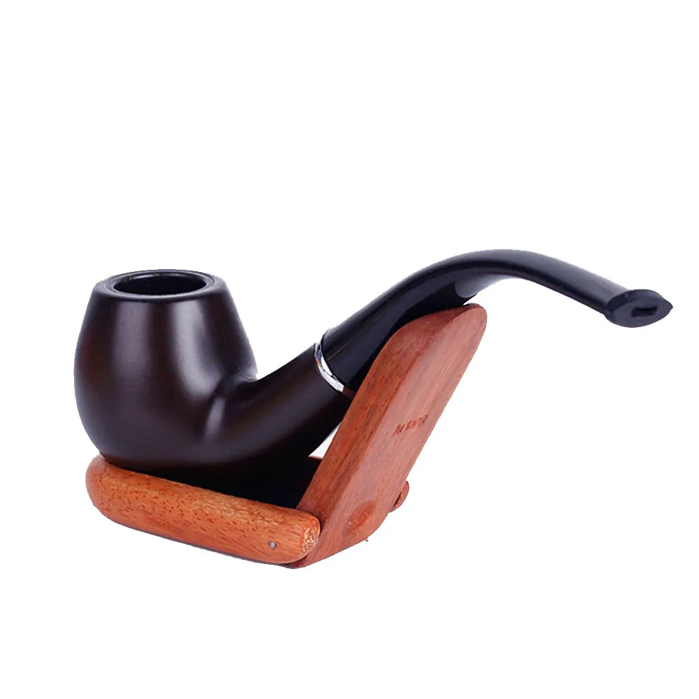 Classic Wood Grain Resin Pipe Chimney Filter Long Smoking Pipes Tobacco Pipe Cigar Gifts Narguile Gift Grinder Smoke Mouthpiece