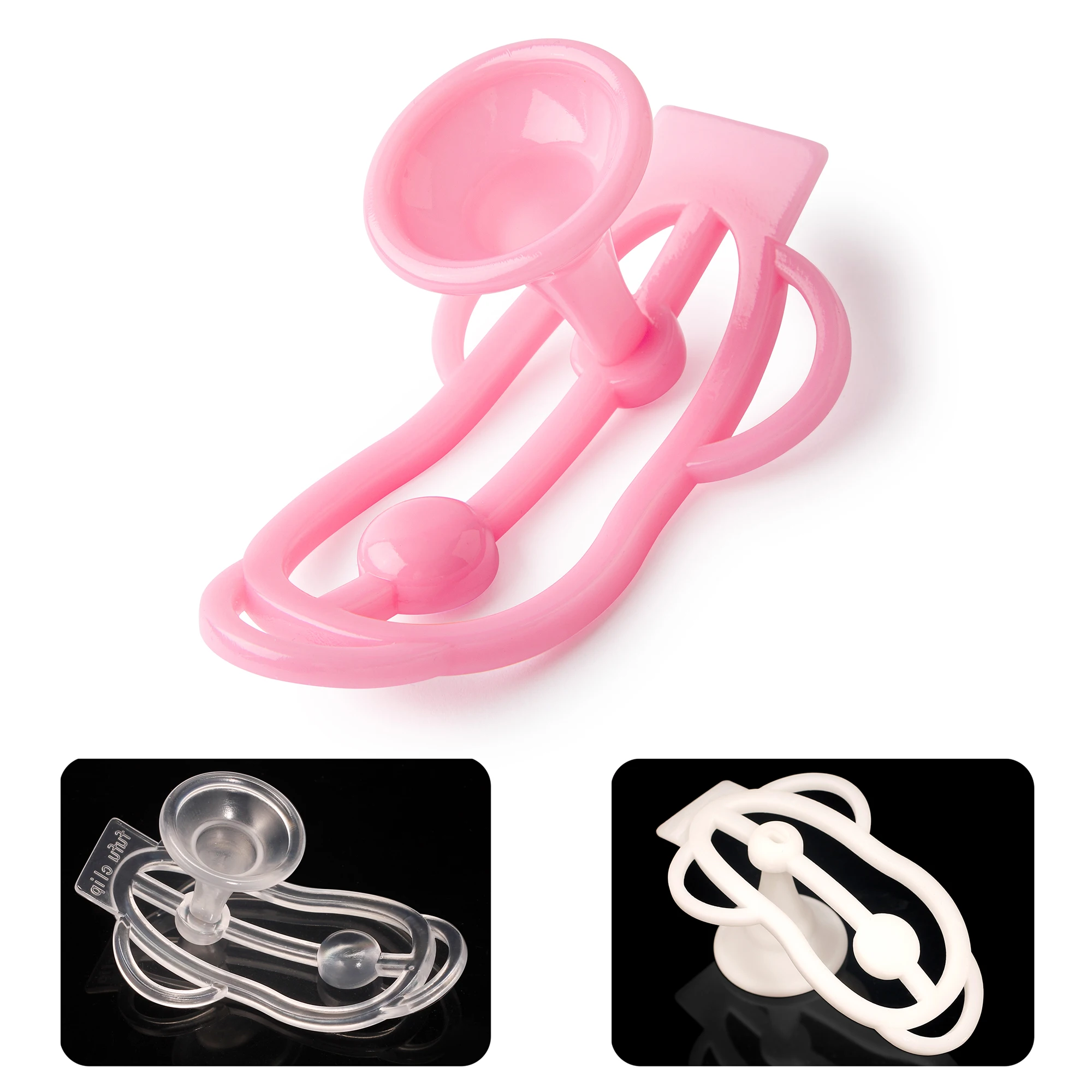 Sissy Fufu Clip Penis Training Device Panty Chastity Lock Male To Female Pussy Training Clip With Funnel Designed penis chastity cage,chastity lock sex toy,chastity cage accessory