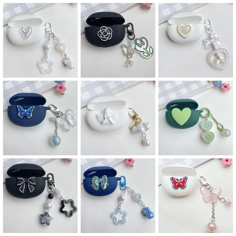 Силиконовый защитный чехол для JBL WAVE 100 TWS чехол VIBE100 luxury butterfly Keychain Силиконовый защитный чехол для JBL WAVE 100 TWS чехол VIBE100 luxury butterfly Keychain