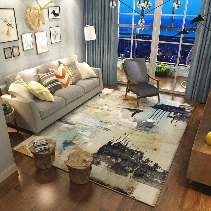 

Living Room Modern Art Carpet Home Decoration Bedroom Carpet Sofa Coffee Table Floor Mat Study