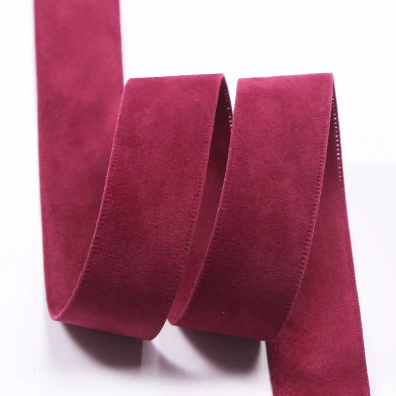 5 Yards/Roll 25 38mm Solid Color Double Face Suede Blank Pressing Velvet Ribbon for DIY Bows for Crafts Clothing Accessories ribbon decoration ribbon supplies velvet ribbon sewing ribbon