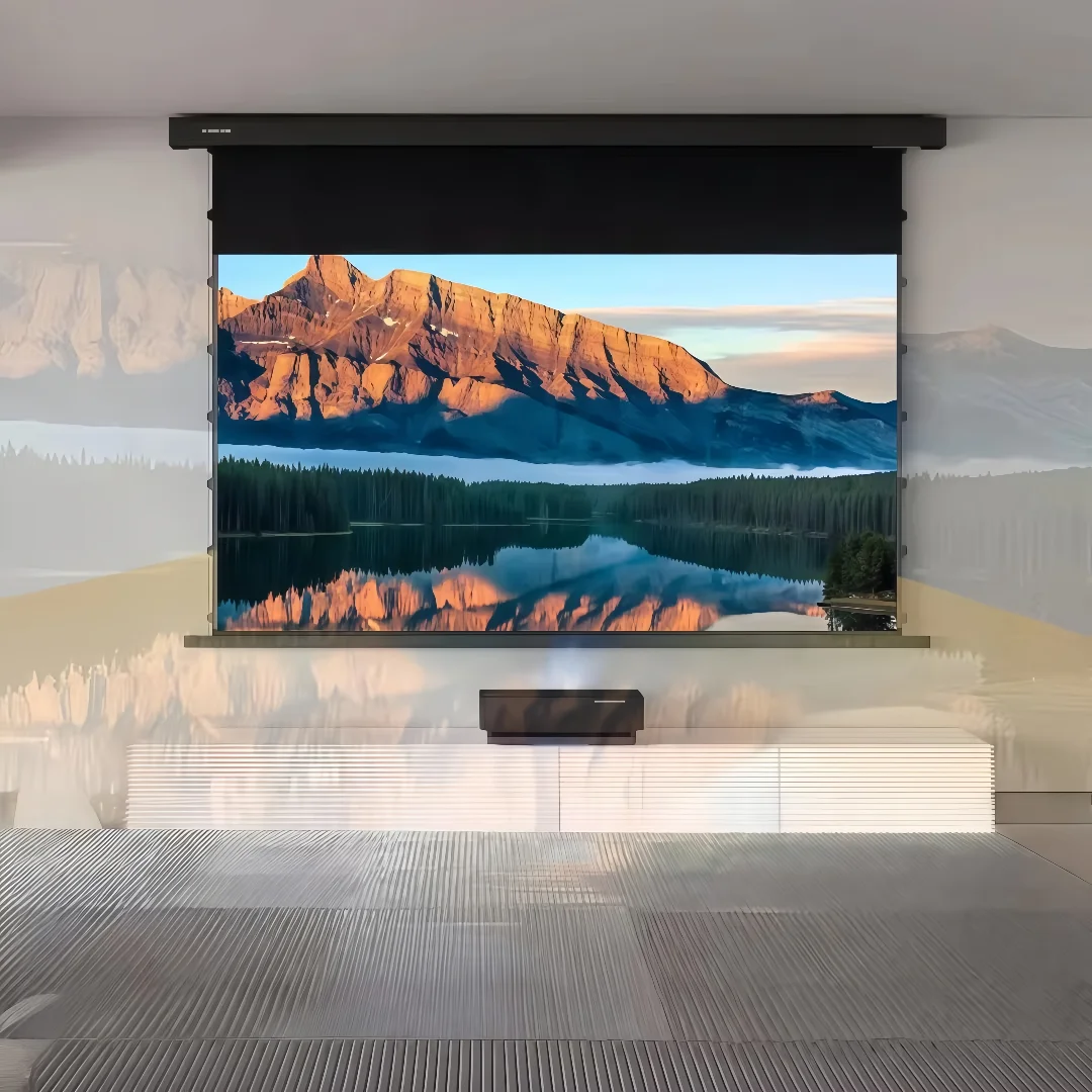 Projector Fell MIVISION ALR Motorized Projector Screen 16:9 For UST Projector Fall ...