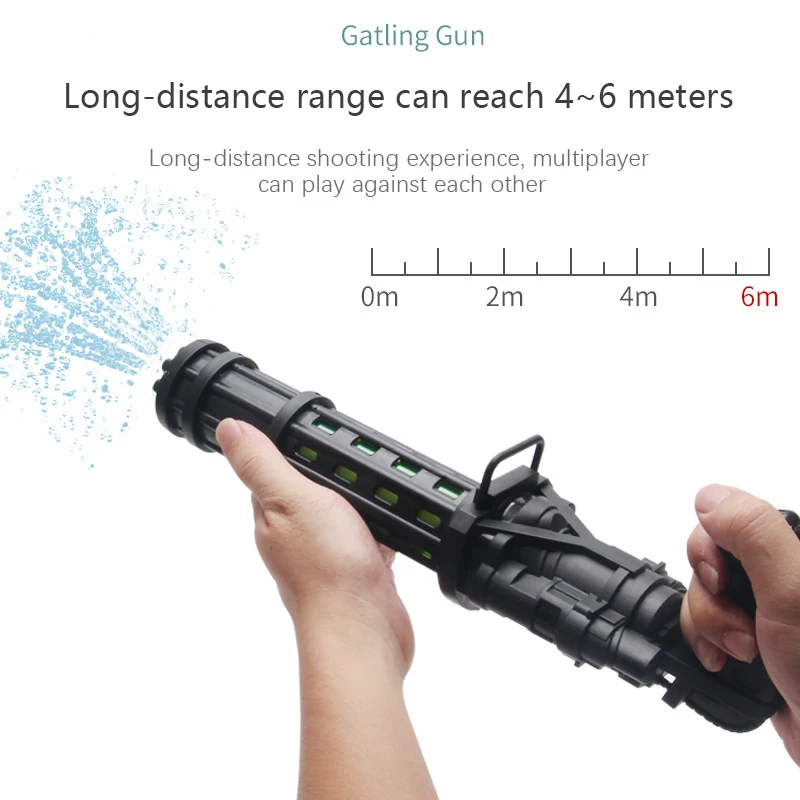 New Gatling Pull Type Large Capacity Water Guns Children's Beach Games High Quality Pressure Water Gun Pool Toys Outdoor Toys