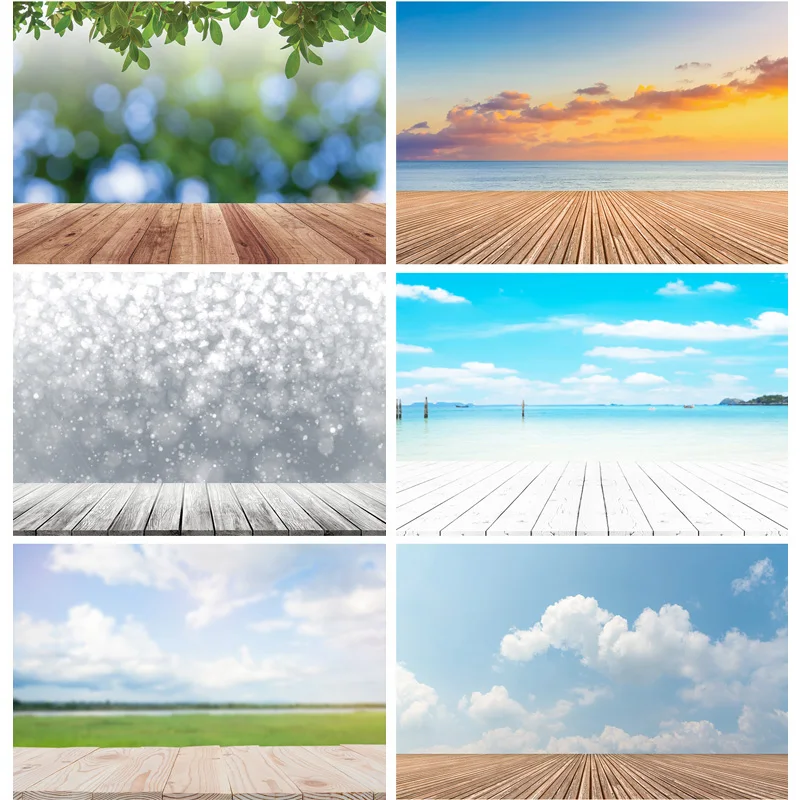 

SHENGYONGBAO Art Fabric Photography Backdrops Planks Landscape Flower Photo Studio Background Props 21918 DHT-02