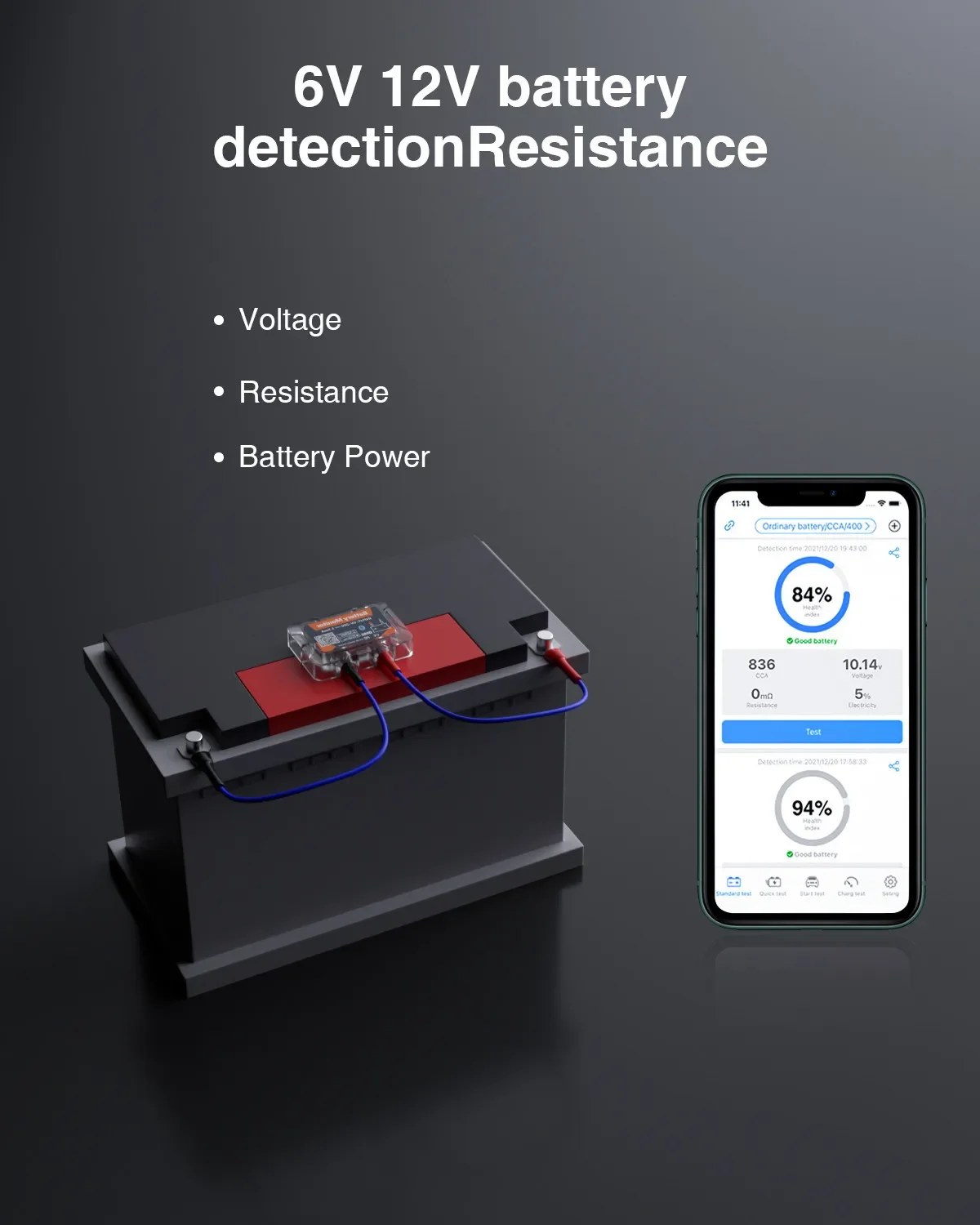 BM6 Wireless Bluetooth 2. 0 12V Batterie monitor mit Autobatterie Health  Check App Überwachung Batterie tester für Android iOS Hot - AliExpress