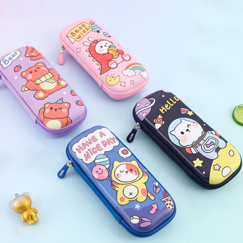 3d Space Pen Case Kawaii Kitten School Supplies Trousse - Temu