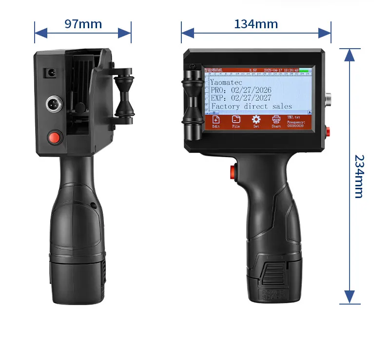 portable printer QR Bar Batch Code Date Logo Expiry Label Portable Handheld Jet