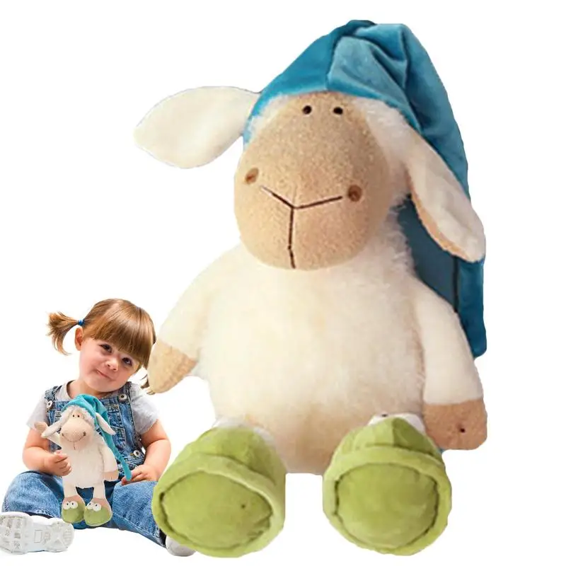 

Nightcap Sheep Plush Plush Sheep For Kids Boys And Girls Sleeping Hat Sheep Stuffed Toy Cute Lamb Toys Plush Toy For Fans Gift