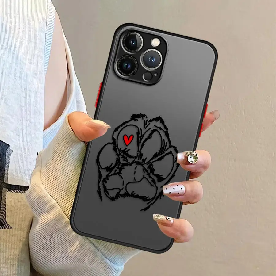 Cute Pet Paw Prints Phone Case - Stylish Back Cover Design