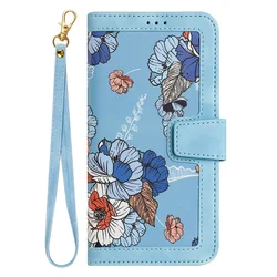 Leather Flip Wallet Phone Case with Strap and Card Slot for Poco X6 5G (GH0061)