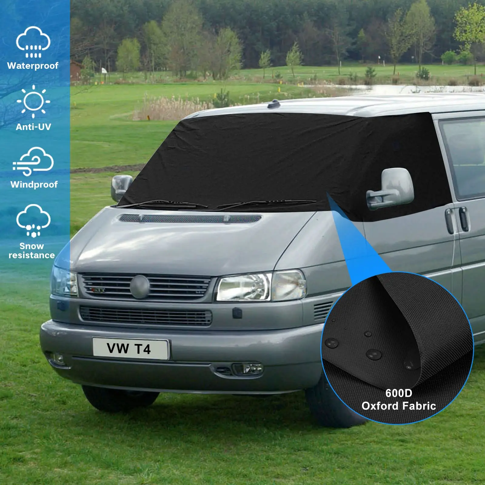 

Car Windshield Screen Cover Sun Shield Front Windshield Car Cover Frost Dust Protection Outdoor Exterior Protector For VW T5 T6