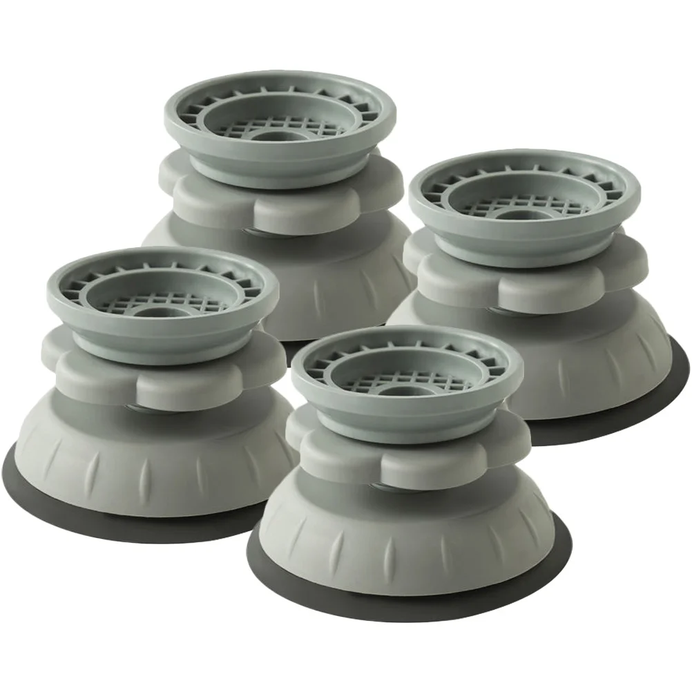 

4 Pcs Washing Machine Floor Mat Anti-vibration Pads Feet Roller Washer Heightening Stabilisers Rubber