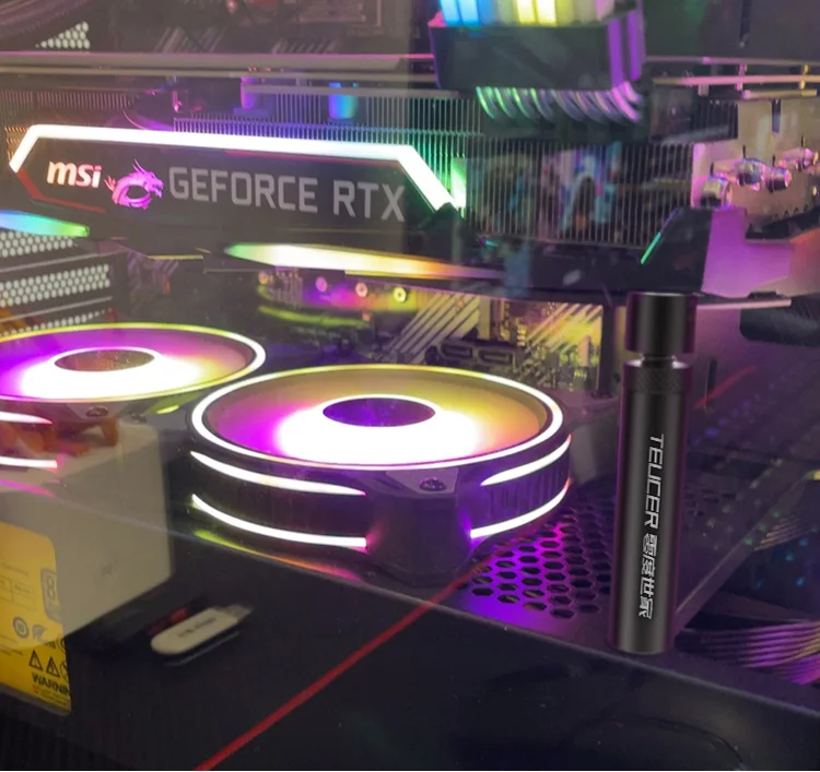 teucer titular da placa gráfica constante ajustável telescópica parafuso rotativo liga de alumínio suporte vertical gpu
