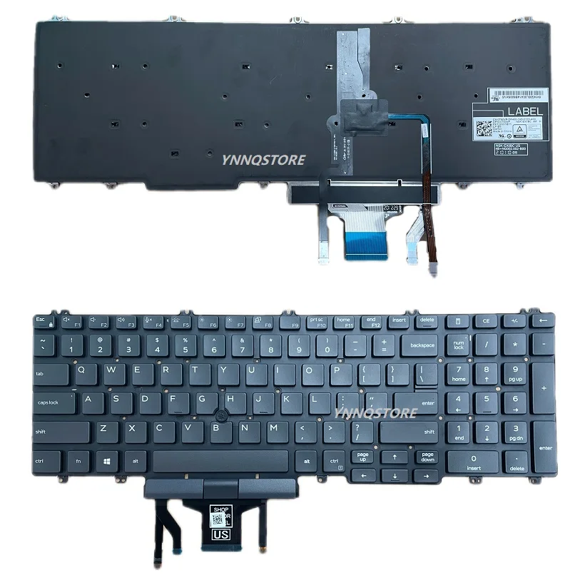 

New US Keyboard For DELL LATITUDE 5500 5501 5510 5511 2019 Backlit Pointer