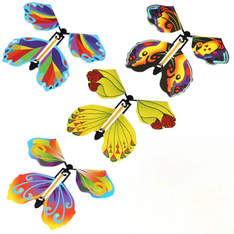 Magic Wind Up Flying Butterfly Surprise Box in The Book Rubber Band Powered Magic Flying Toy Surprise box butterflies Gift