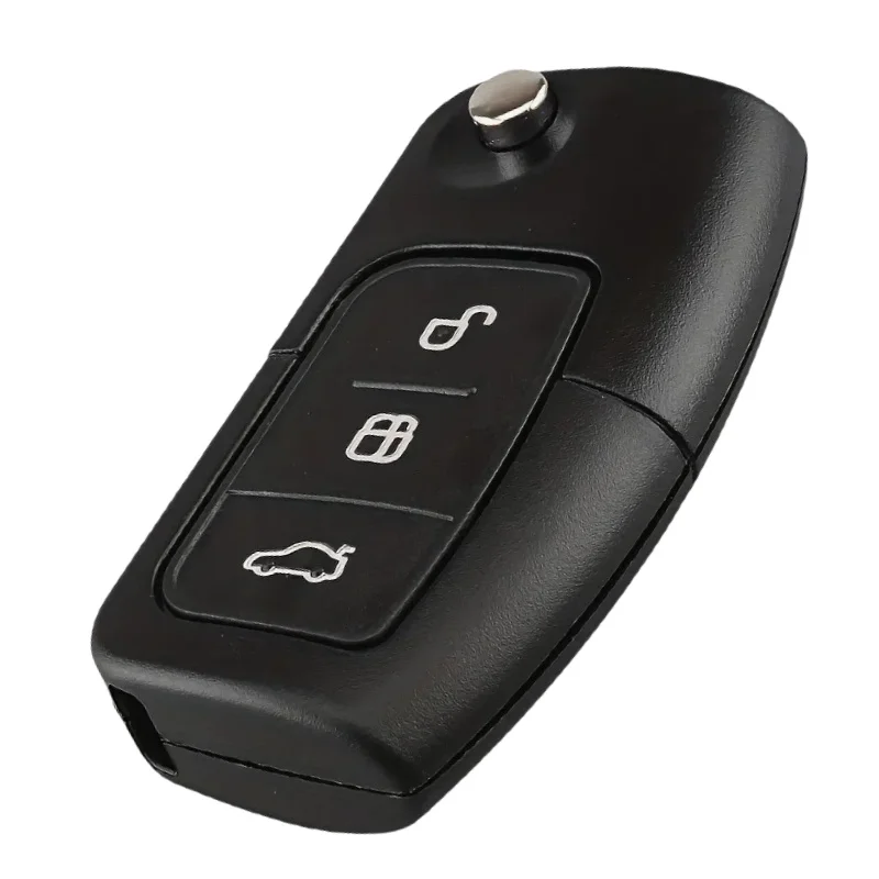 Key Cover 3-Button Flip Folding Remote Fob Cover For Ford Focus Fiesta C-Max K-Uncut Car Blank Key Shell car key shell,folding car key shell,fob cover,key fob replacement