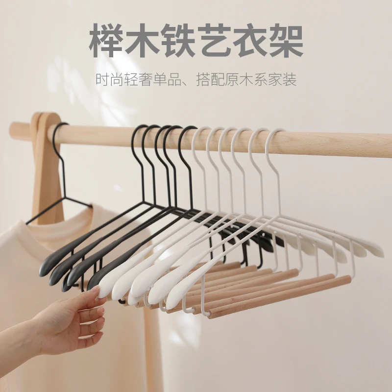

Household wide shoulder solid wood drying rack anti-slip anti-shoulder corner clothes-drying shelf clothes support traceless