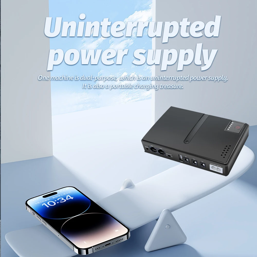 UPS Router Optical Cat Adapter Uninterruptible Power Supply DC Backup Power AC 110V 220V To DC 5V 9V 12V NO Battery Portable
