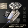 Sejoy 5 IN 1 LED Display Electric Head Shavers with Nose & Ear Trimmer for Bald Men 7 Floating Heads Bald Head Shavers for Men 4