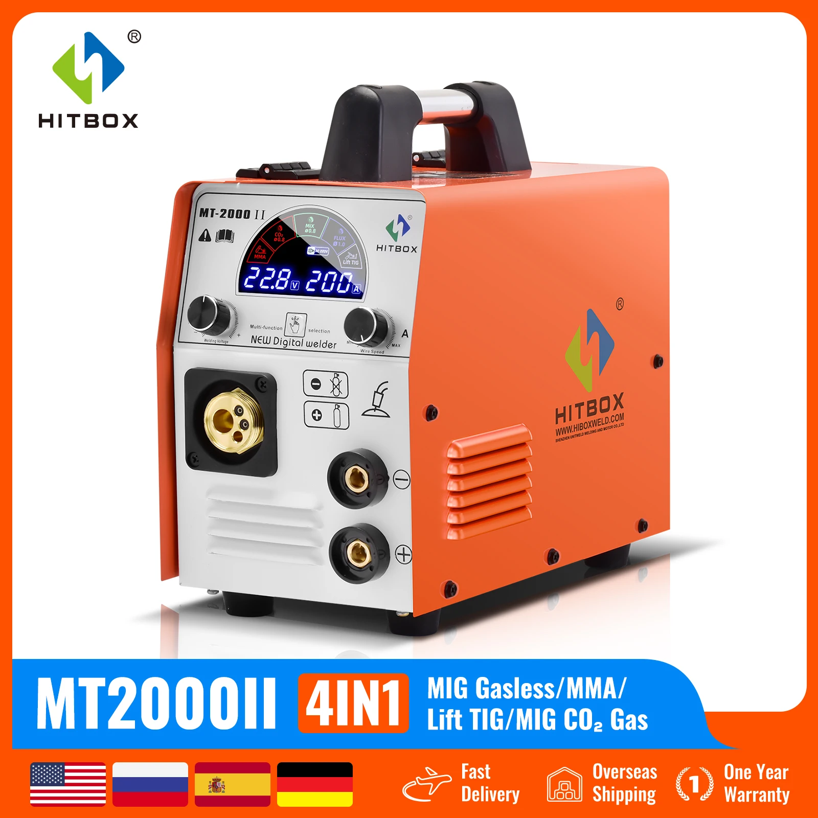 HITBOX MIG Welding Machine MMA/Lift TIG/MIG Gasless MIG CO2 Gas Multifunctional Gas/Air-less Shielded Welder Maquina de soldar 6
