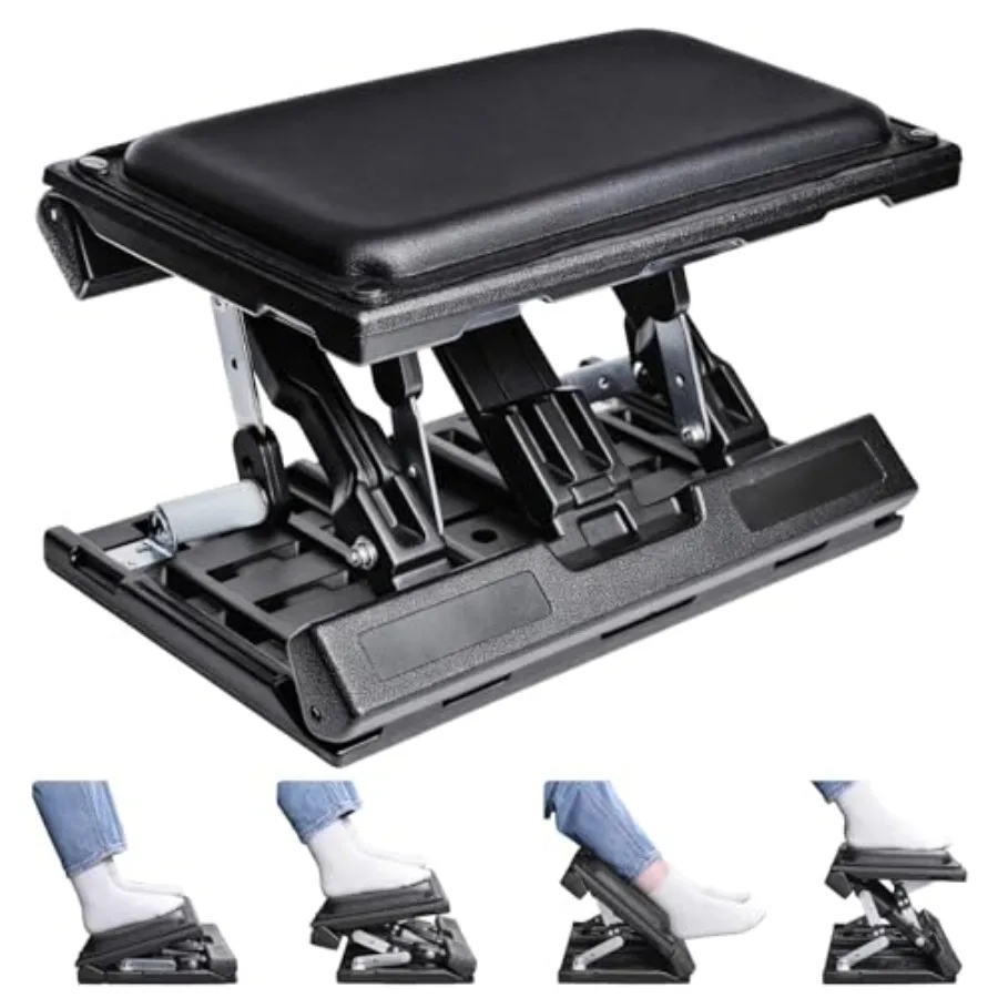 Foot Rest for Under Desk at Work Height Adjustable Infinite Angle Ergonomic Foldable Footrest for Office Gaming Computer Remova