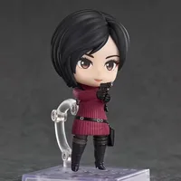 تمثال أنمي على طراز Q-Version من لعبة Resident Evil 4 Remake 2337 #   ليون 2761 #   ديكور مكتبي قابل للتجميع بتصميم وجه آدا وونج المتحرك للمعجبين 4