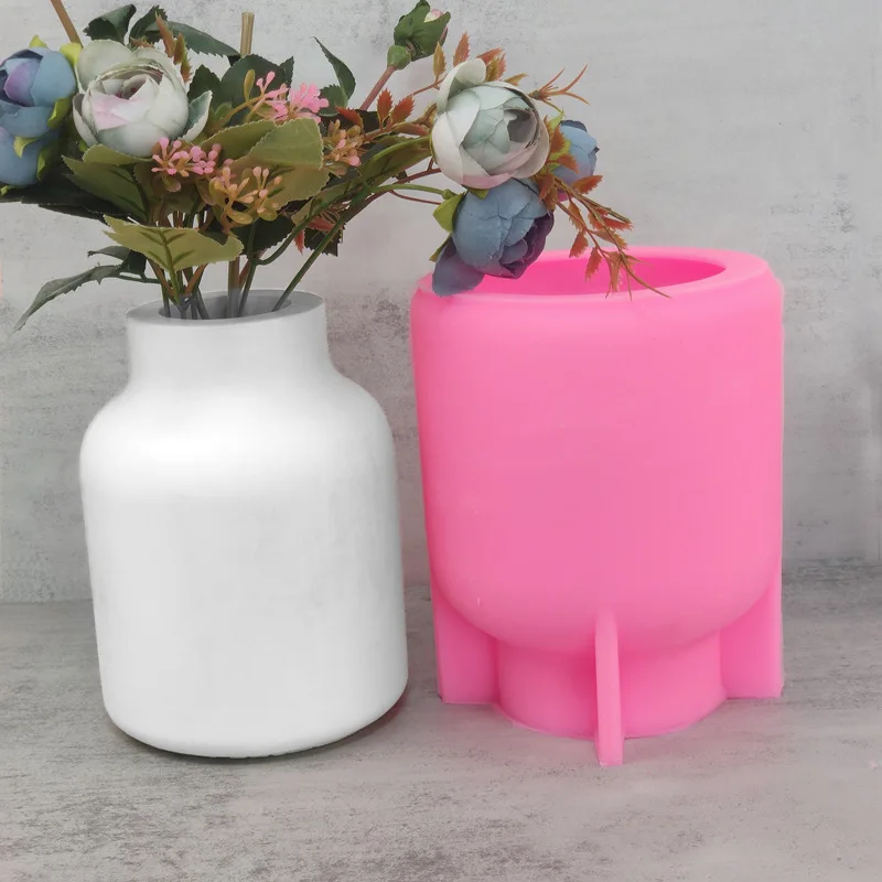Large Cylindrical Vase Mold Silicone molds for Concrete Vase making