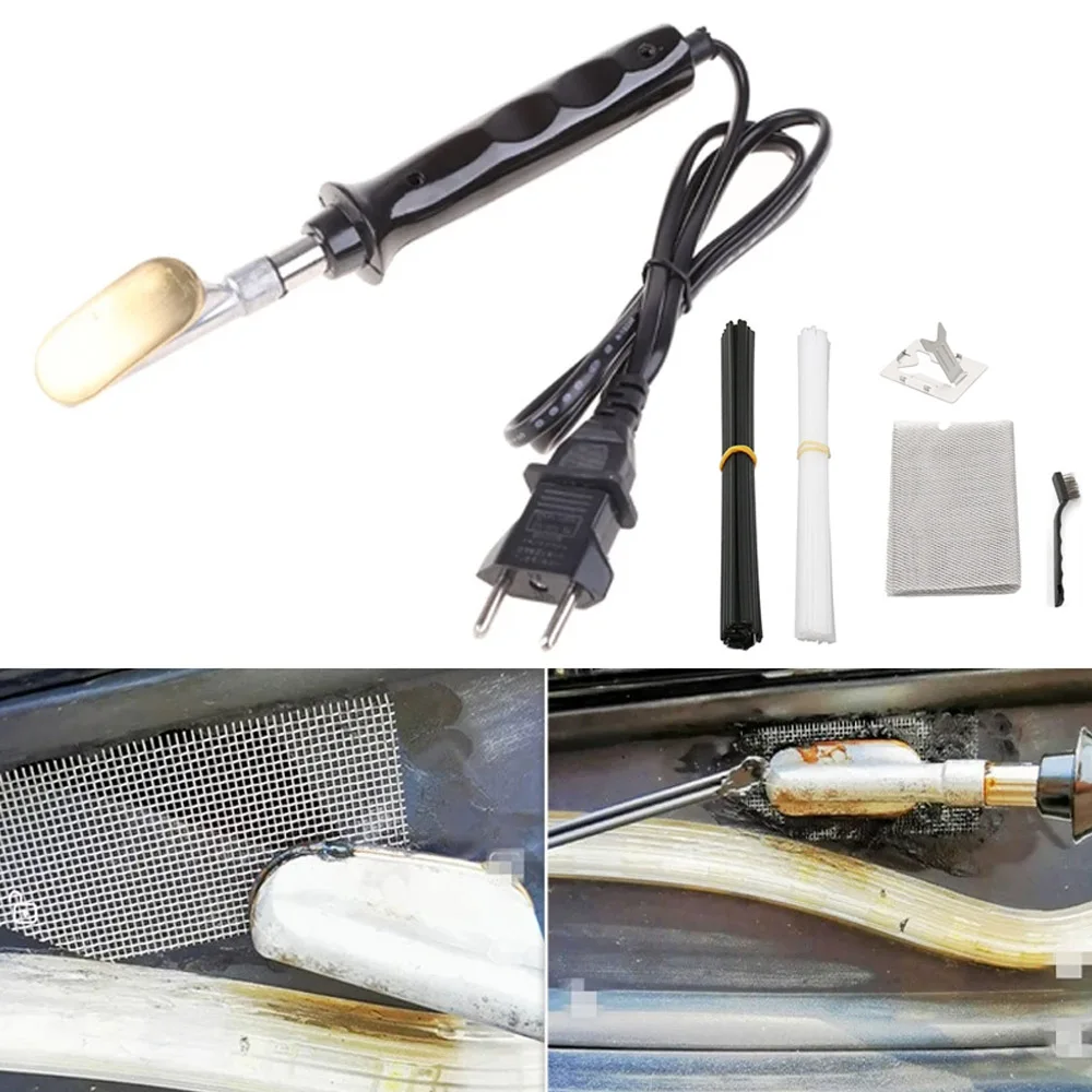 50W Plastic Welding Machine Kit Automotive Bumper Crack Repair Gun with Iron Hot Stapler Welding Soldering Iron Garage Tool 4