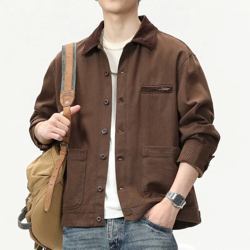 

Мужская весенне-осенняя Новая модная брендовая куртка-карго для улицы модная куртка